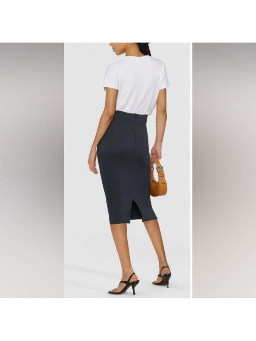 ETRO Made in Italy High-Waisted Pencil Midi Skirt Black Size 44 (US 6)